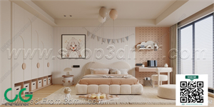 Modern Girl room kid room children room 20 3d model