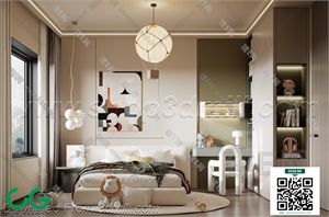 Modern boy room kid room children room 28 3d model