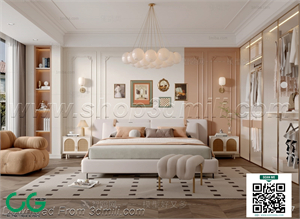 Modern Girl room kid room children room 23 3d model