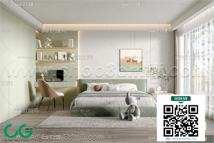 Modern boy room kid room children room 02 3d model
