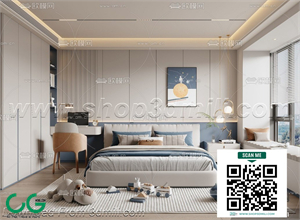 Modern boy room kid room children room 04 3d model