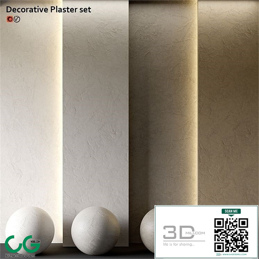 Set of decorative plaster
