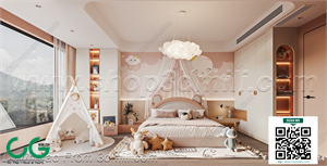 Modern Girl room kid room children room 29 3d model