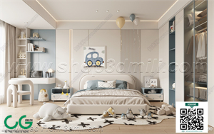 Modern boy room kid room children room 34 3d model
