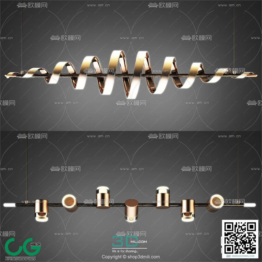 Ceiling light 25 3D Model