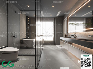 Modern bathroom 03 3d model