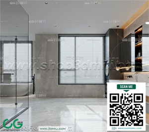 Modern bathroom 07 3d model