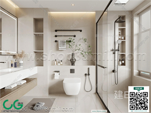 Modern bathroom 11 3d model