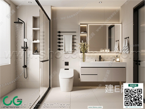 Modern bathroom 12 3d model