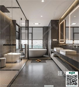 Modern bathroom 13 3d model