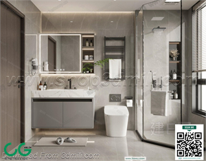 Modern bathroom 15 3d model