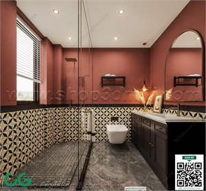 Modern bathroom 19 3d model