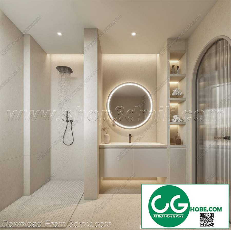 Modern bathroom 20 3d model