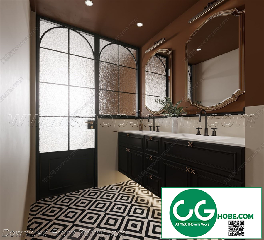 Modern bathroom 27 3d model