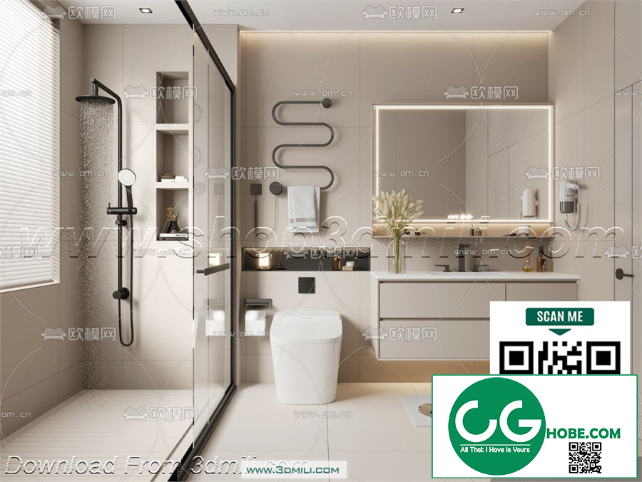 Modern bathroom 28 3d model