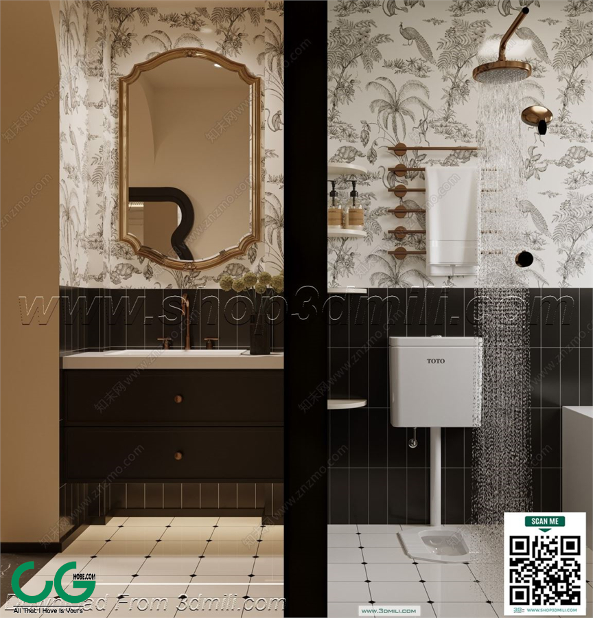 Modern bathroom 29 3d model