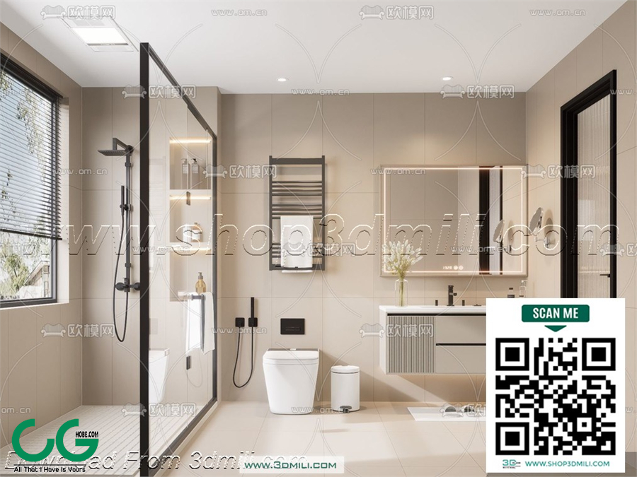 Modern bathroom 34 3d model