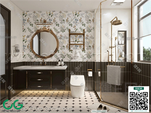 Modern bathroom 35 3d model