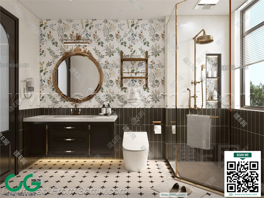 Modern bathroom 35 3d model