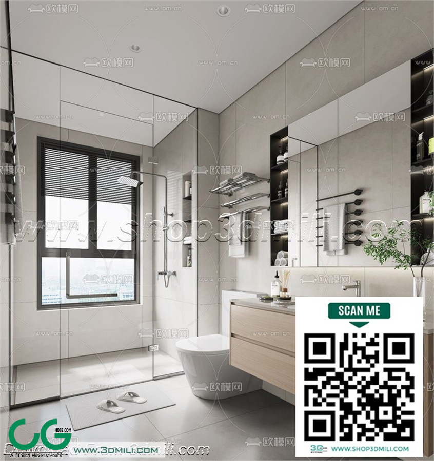 Modern bathroom 3d model