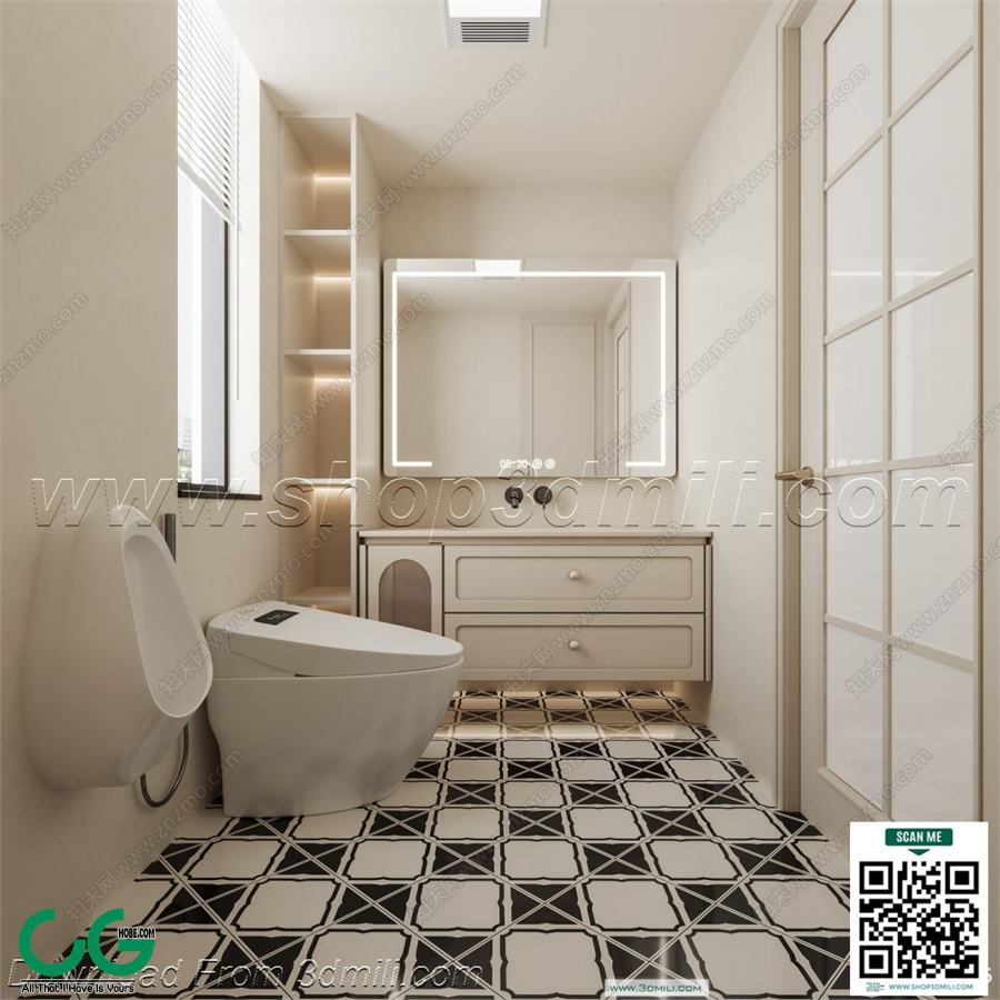 Modern bathroom 41 3d model