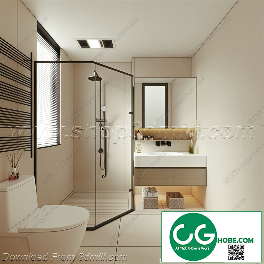 Modern bathroom 45 3d model