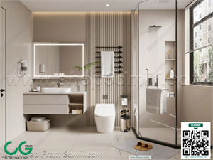 Modern bathroom 51 3d model
