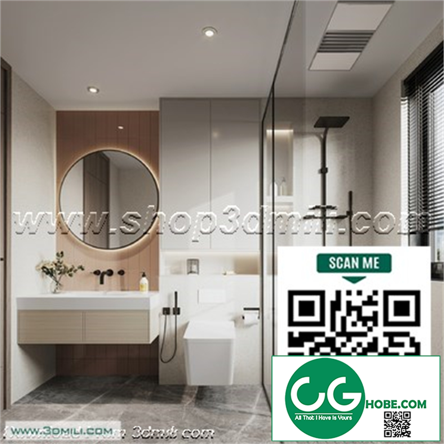 Modern bathroom 52 3d model