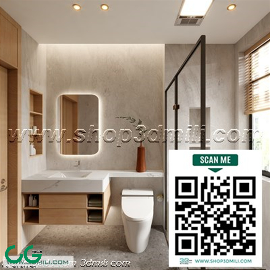 Modern bathroom 53 3d model