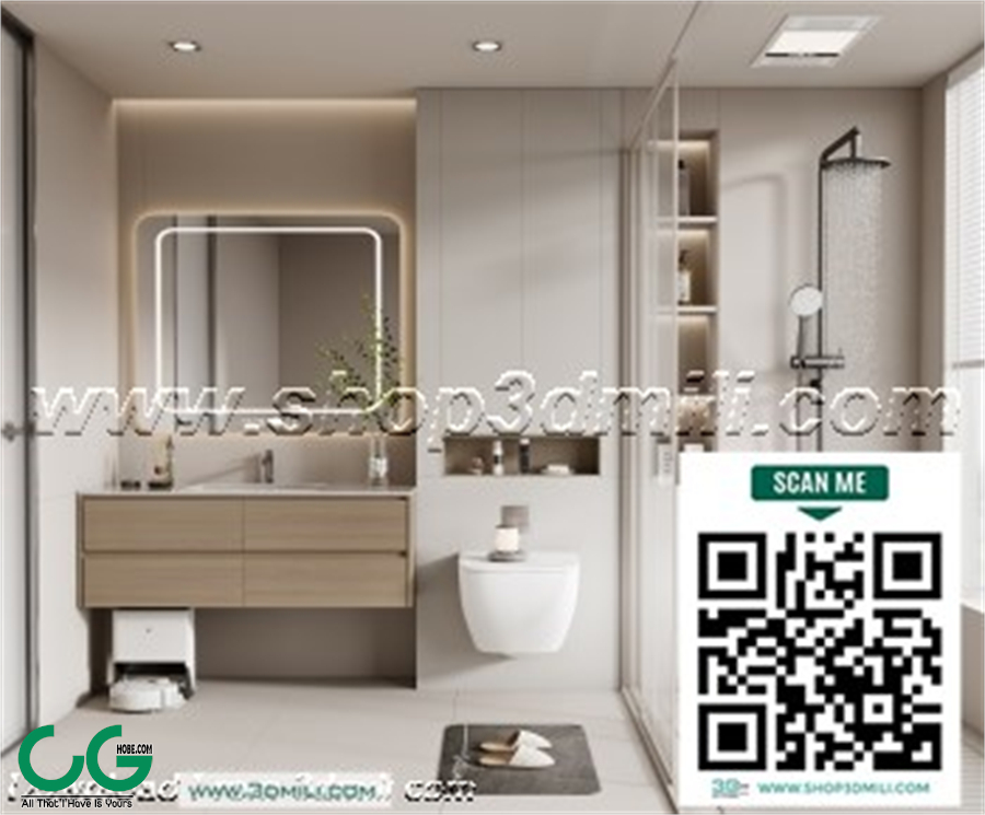 Modern bathroom 57 3d model