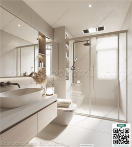 Modern bathroom 58 3d model