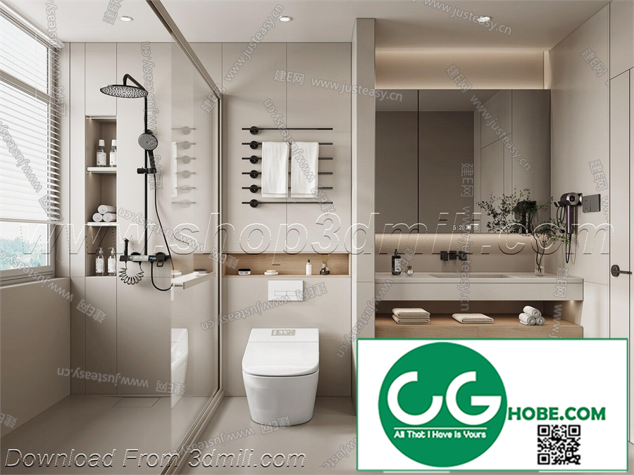 Modern bathroom 59 3d model
