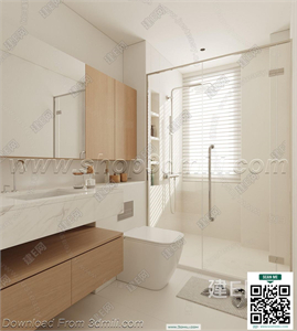 Modern bathroom 60 3d model