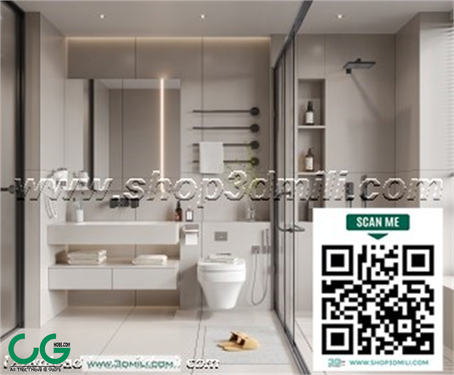 Modern bathroom 61 3d model