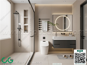 Modern bathroom 65 3d model