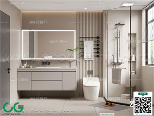 Modern bathroom 66 3d model