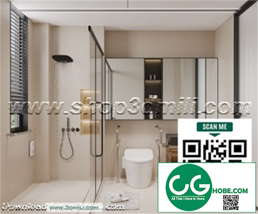 Modern bathroom 68 3d model