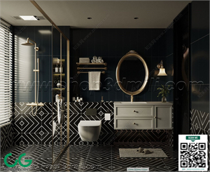 Modern bathroom 70 3d model