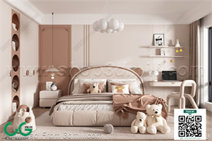 Modern Girl room kid room children room 37 3d model