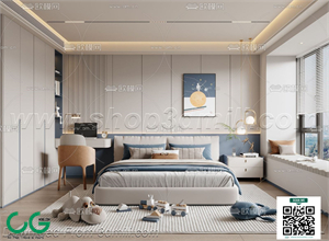 Modern boy room kid room children room 37 3d model