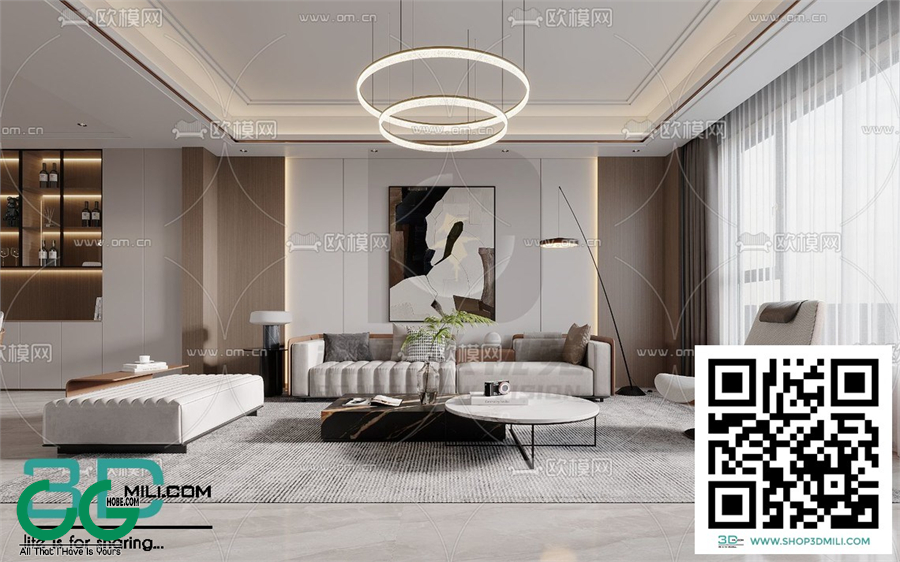 Living room Modern style 3dsmax File 81