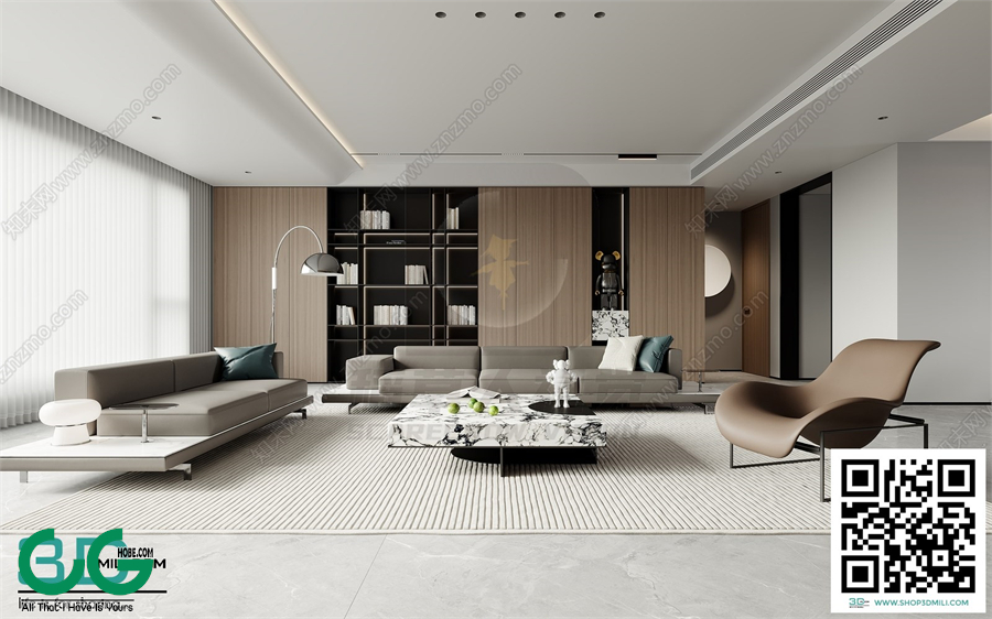 Living room Modern style 3dsmax File 70