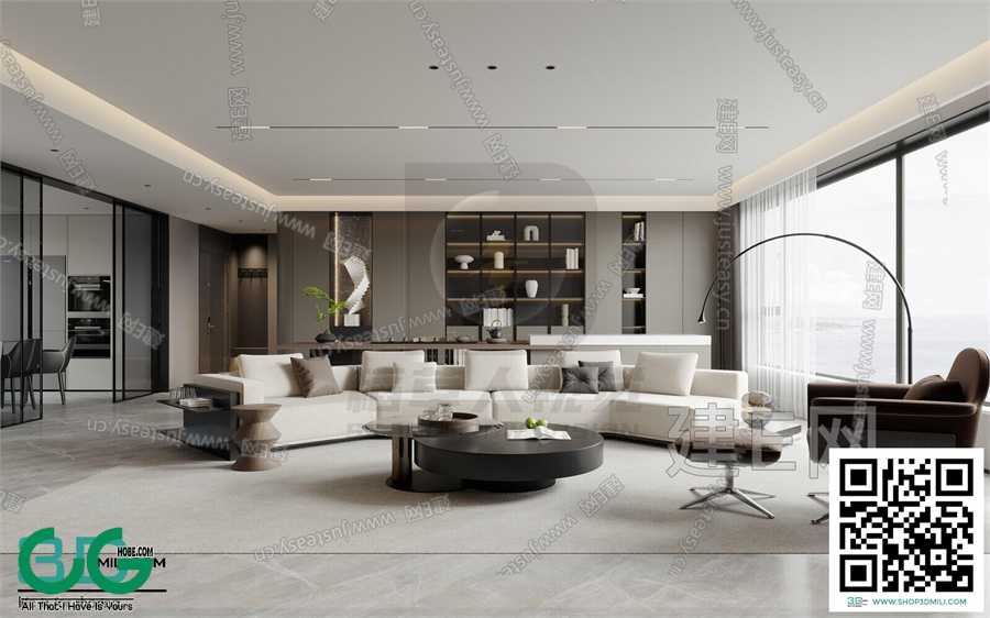 Living room Modern style 3dsmax File 75