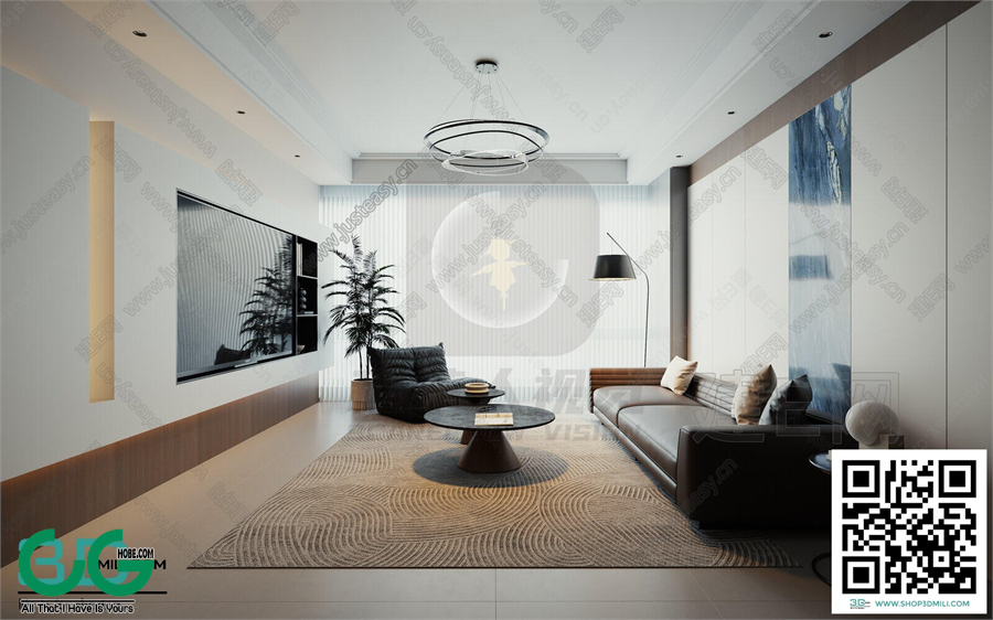 Living room Modern style 3dsmax File 76