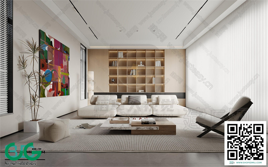 Living room Modern style 3dsmax File 20