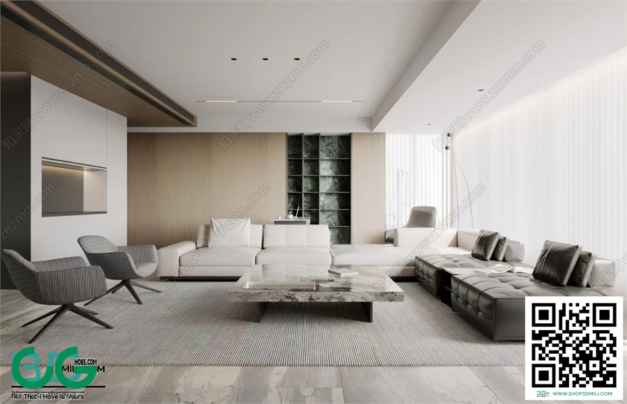 Living room Modern style 3dsmax File 24