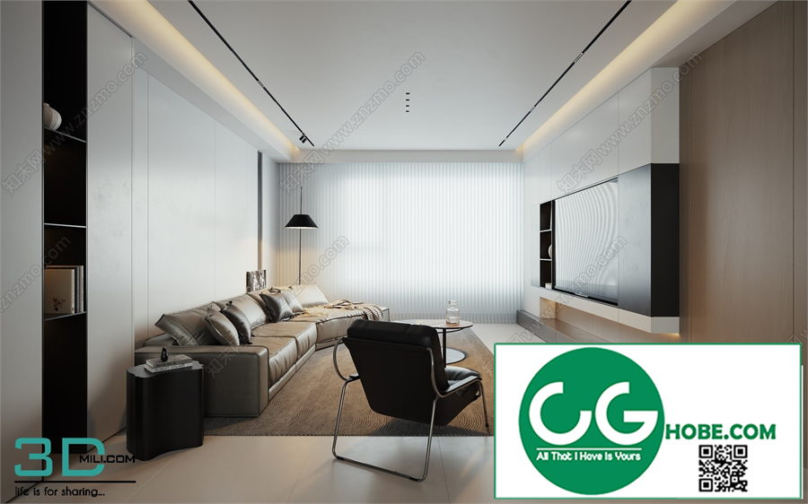 Living room Modern style 3dsmax File 28
