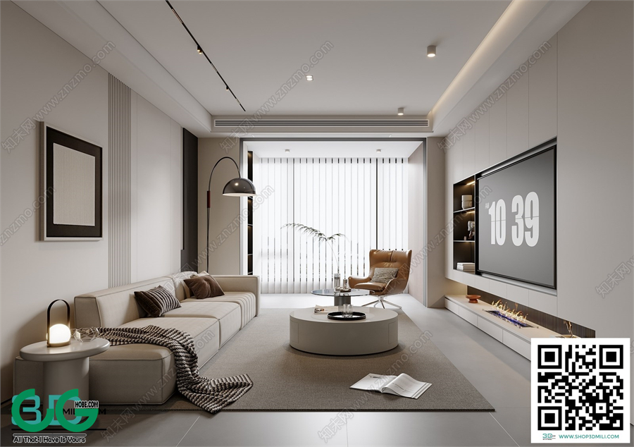 Living room Modern style 3dsmax File 29