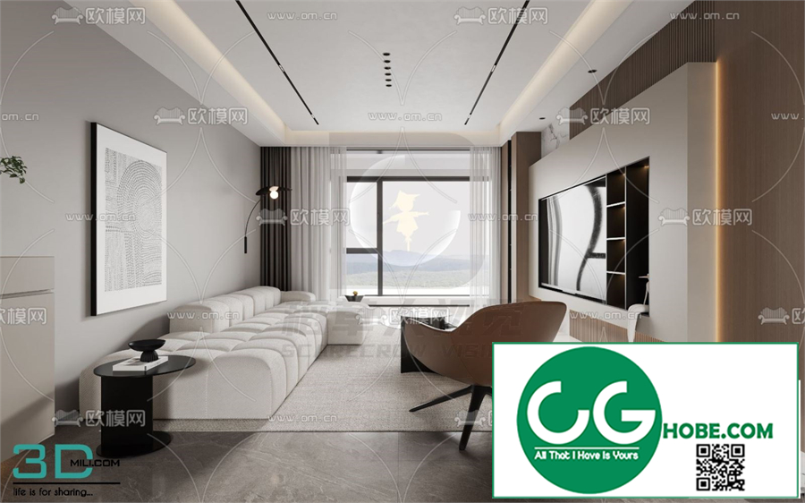 Living room Modern style 3dsmax File 17