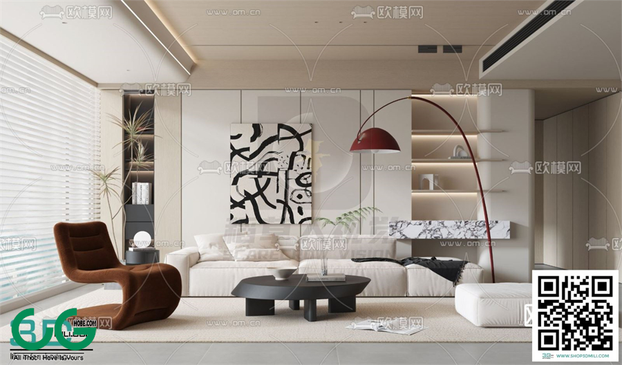Living room Modern style 3dsmax File 13